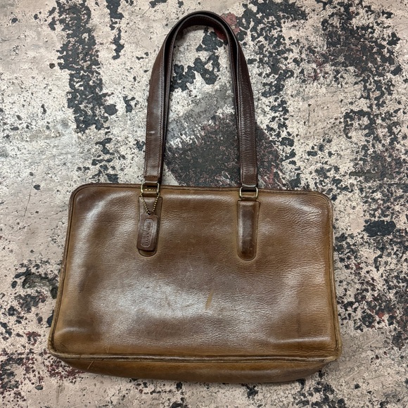 Coach Handbags - Vintage Coach Original NYC Tabac Market Tote Leather Bag Purse